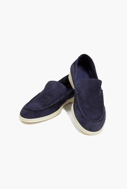 MOCASINES DE GAMUZA AZUL