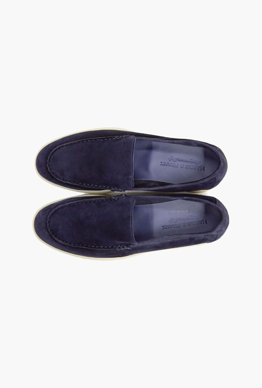 MOCASINES DE GAMUZA AZUL