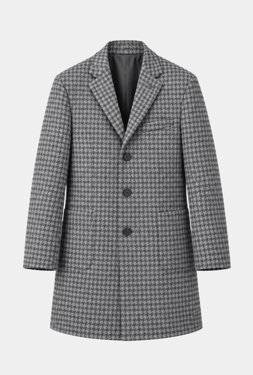 ABRIGO PATA DE GALLO GRIS/NEGRO - H&F - ABRIGO - ABRIGO PATA DE GALLO GRIS/NEGRO - HFABTAW230244 - 44 -