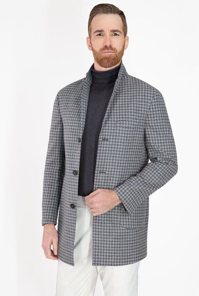 ABRIGO PATA DE GALLO GRIS/NEGRO - H&F - ABRIGO - ABRIGO PATA DE GALLO GRIS/NEGRO - HFABTAW230244 - 44 -