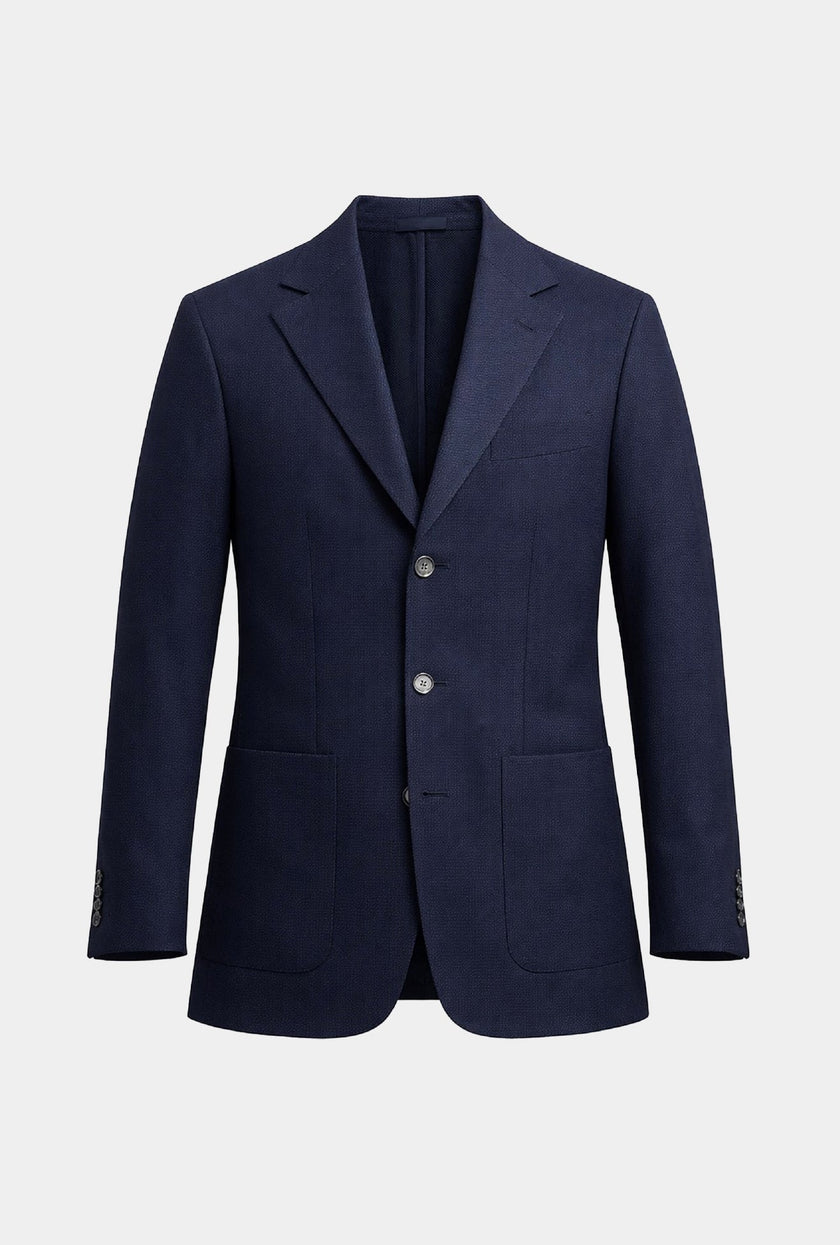 BLAZER AZUL MARINO STRETCH - H&F - SACO - BLAZER AZUL MARINO STRETCH - HFSTSS2557246 - 46 -