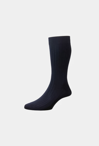 CALCETIN FORMAL AZUL MARINO - H&F - CALCETINES - CALCETIN FORMAL AZUL MARINO - HFSOCK0103 -