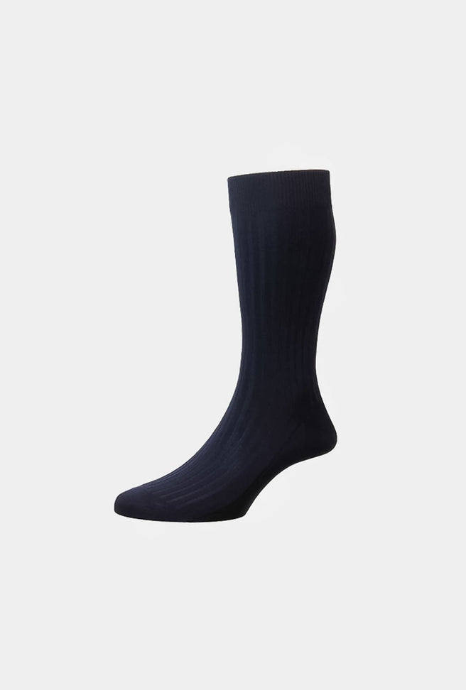 CALCETIN FORMAL AZUL MARINO - H&F - CALCETINES - CALCETIN FORMAL AZUL MARINO - HFSOCK0103 -