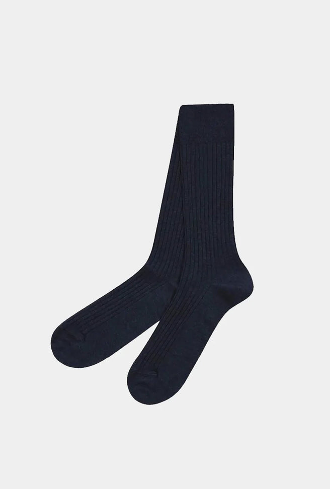 CALCETIN FORMAL AZUL MARINO - H&F - CALCETINES - CALCETIN FORMAL AZUL MARINO - HFSOCK0103 -