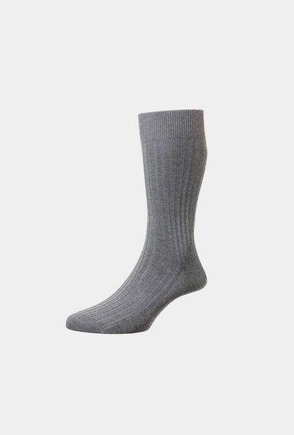 CALCETIN FORMAL GRIS - H&F - CALCETINES - CALCETIN FORMAL GRIS - HFSOCK0102 -