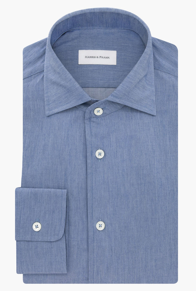 CAMISA AZUL MEZCLILLA - H&F - COLECCION - CAMISA AZUL MEZCLILLA - HFCTAW2414145 - 14.5 -