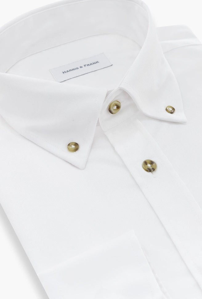 CAMISA BLANCA PIQUE BOTON DOWN - H&F - COLECCION - CAMISA BLANCA PIQUE BOTON DOWN - HFCTAW2413145 - 14.5 -