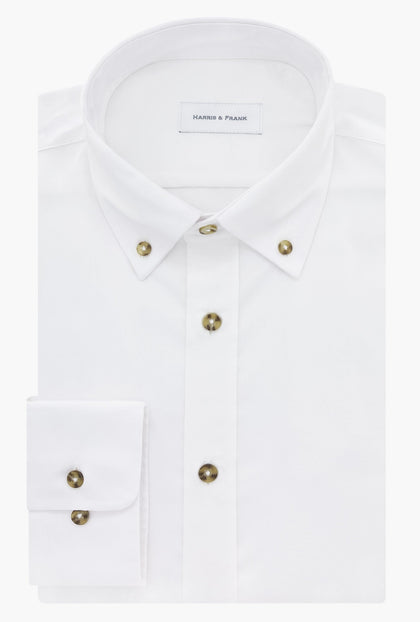 CAMISA BLANCA PIQUE BOTON DOWN - H&F - COLECCION - CAMISA BLANCA PIQUE BOTON DOWN - HFCTAW2413145 - 14.5 -