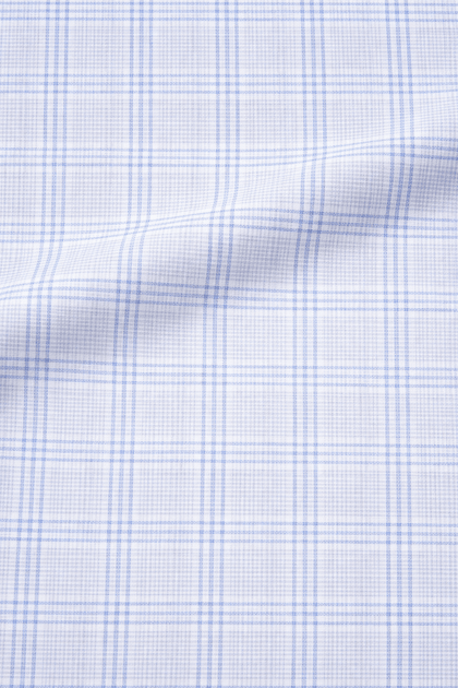 Camisa de mancuernilla azul claro a cuadros - H&F - COLECCION - Camisa de mancuernilla azul claro a cuadros - HFCTSS2528145 - 14.5 -