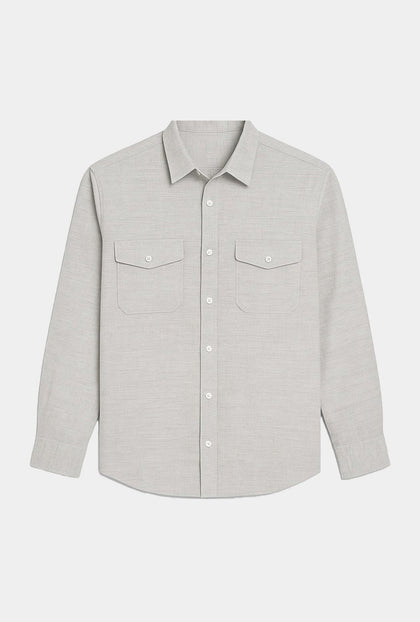 Camisa Gris Claro - Espiga - H&F - COLECCION - Camisa Gris Claro - Espiga - HFCTAW2502145 - 14.5 -