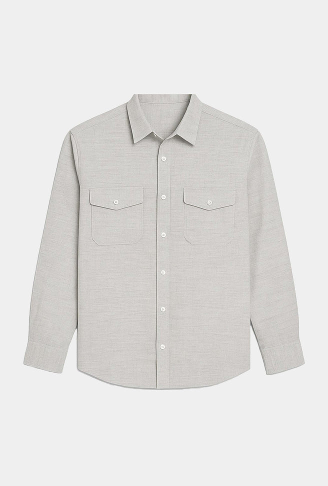 Camisa Gris Claro - Espiga - H&F - COLECCION - Camisa Gris Claro - Espiga - HFCTAW2502145 - 14.5 -