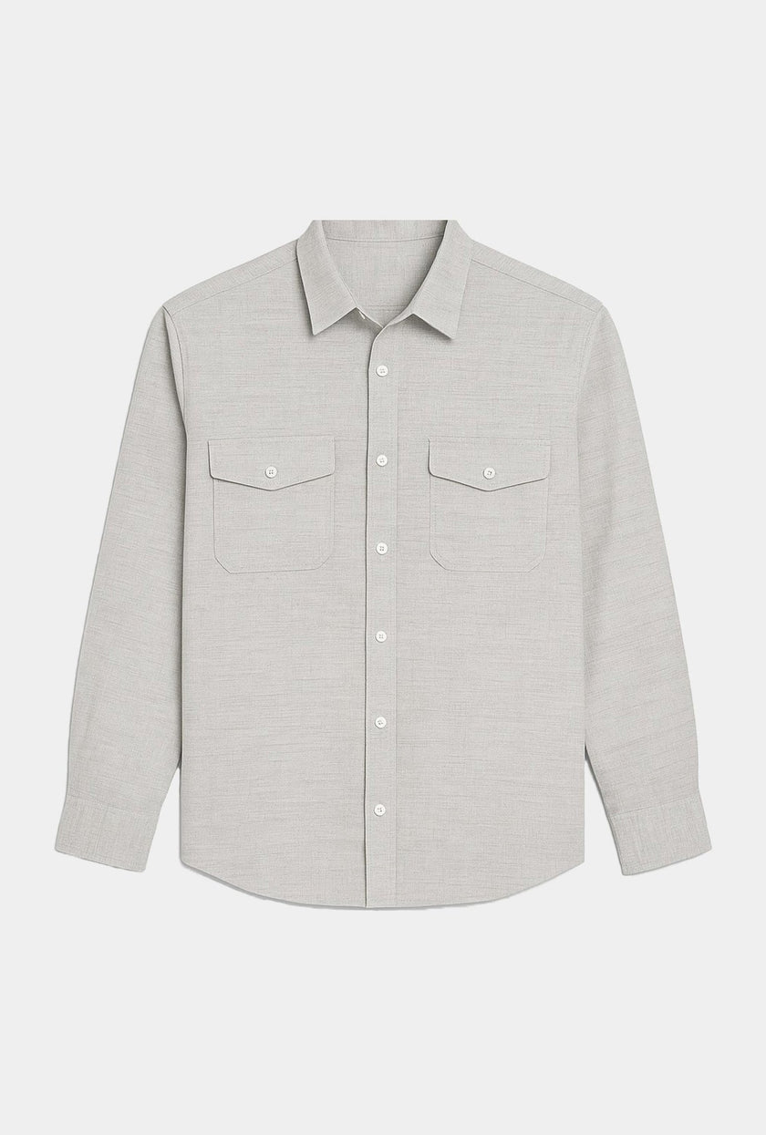 Camisa Gris Claro - Espiga - H&F - COLECCION - Camisa Gris Claro - Espiga - HFCTAW2502145 - 14.5 -