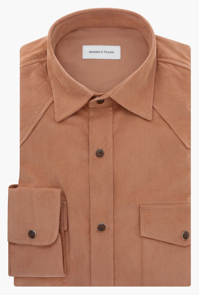 CAMISA PANA LADRILLO - H&F - COLECCION - CAMISA PANA LADRILLO - HFCTAW2415145 - 14.5 -