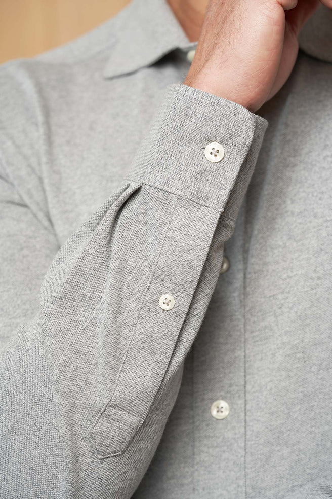 CAMISA PIQUÉ GRIS - H&F - COLECCION - CAMISA PIQUÉ GRIS - HFCTAW2402XCH - XCH -