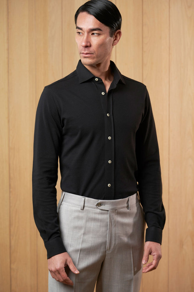 CAMISA PIQUE NEGRA - H&F - COLECCION - CAMISA PIQUE NEGRA - HFCTAW2403XCH - XCH -