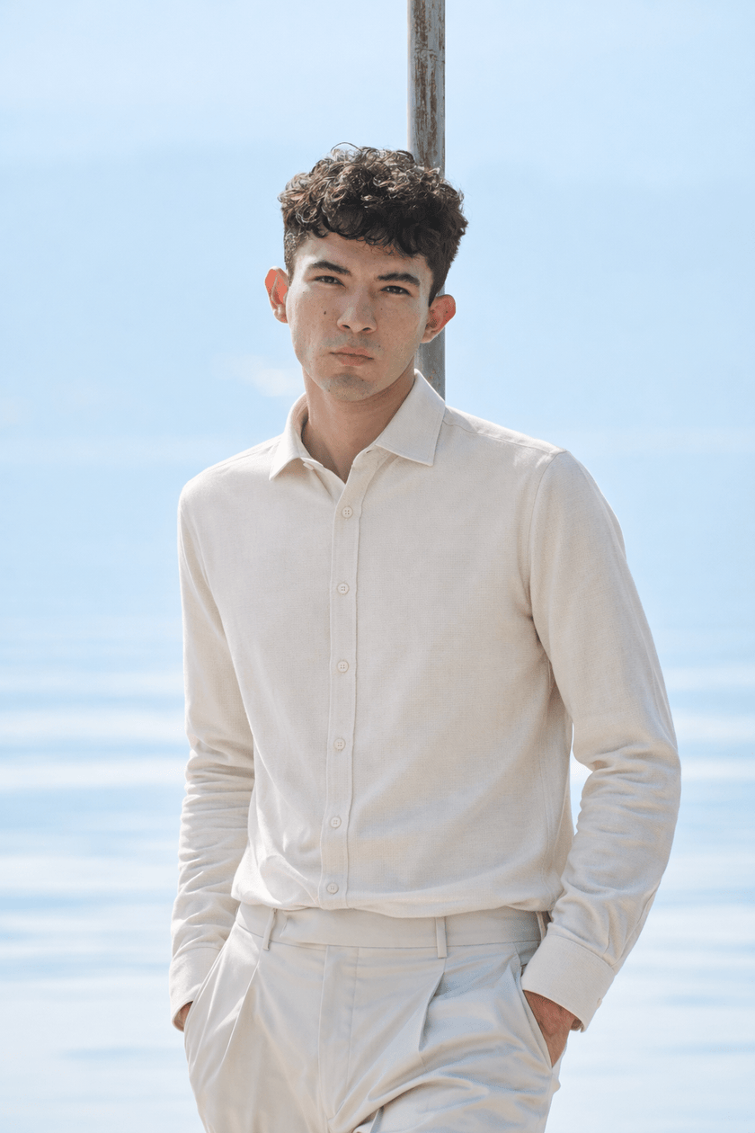 CAMISA PIQUE OFF WHITE - H&F - CAMISA BASICA - CAMISA PIQUE OFF WHITE - HFCT0111XCH - XCH -