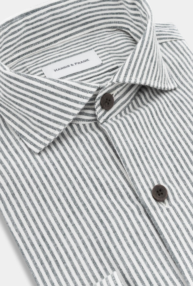 CAMISA RAYAS GRISES - H&F - General - CAMISA RAYAS GRISES - HFCTAW2344145 - 14.5 -