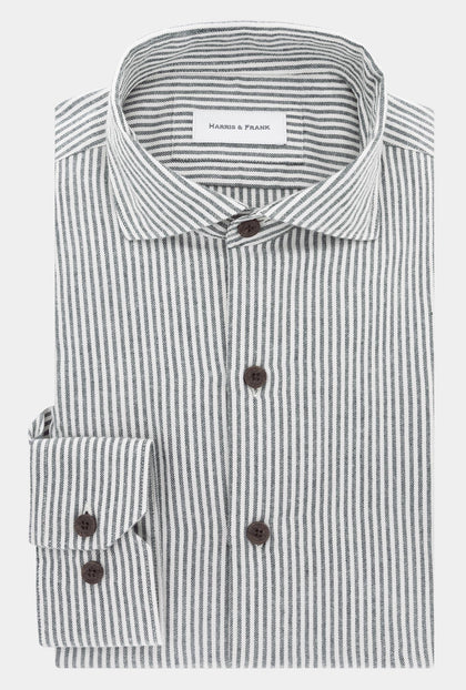 CAMISA RAYAS GRISES - H&F - General - CAMISA RAYAS GRISES - HFCTAW2344145 - 14.5 -