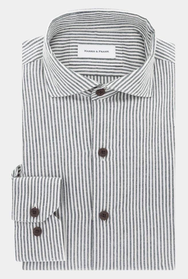 CAMISA RAYAS GRISES - H&F - General - CAMISA RAYAS GRISES - HFCTAW2344145 - 14.5 -
