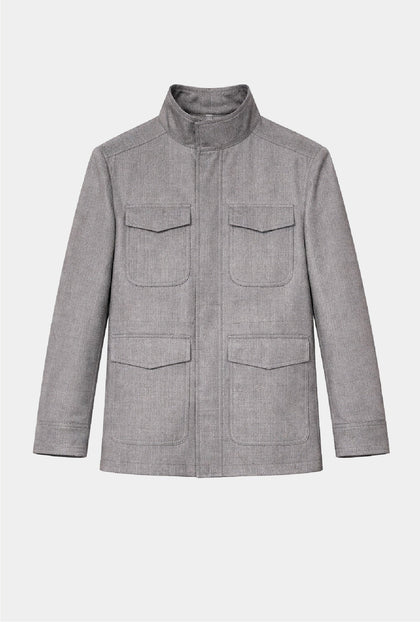 Field Jacket Gris - H&F - CHAMARRA - Field Jacket Gris - HFJKAW2566446 - 46 -
