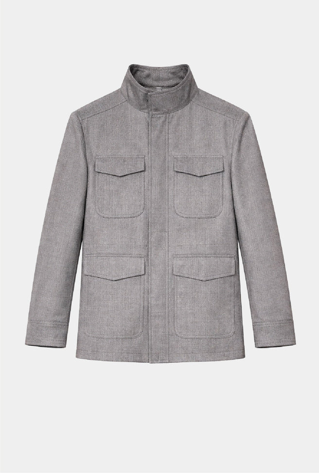 Field Jacket Gris - H&F - CHAMARRA - Field Jacket Gris - HFJKAW2566446 - 46 -