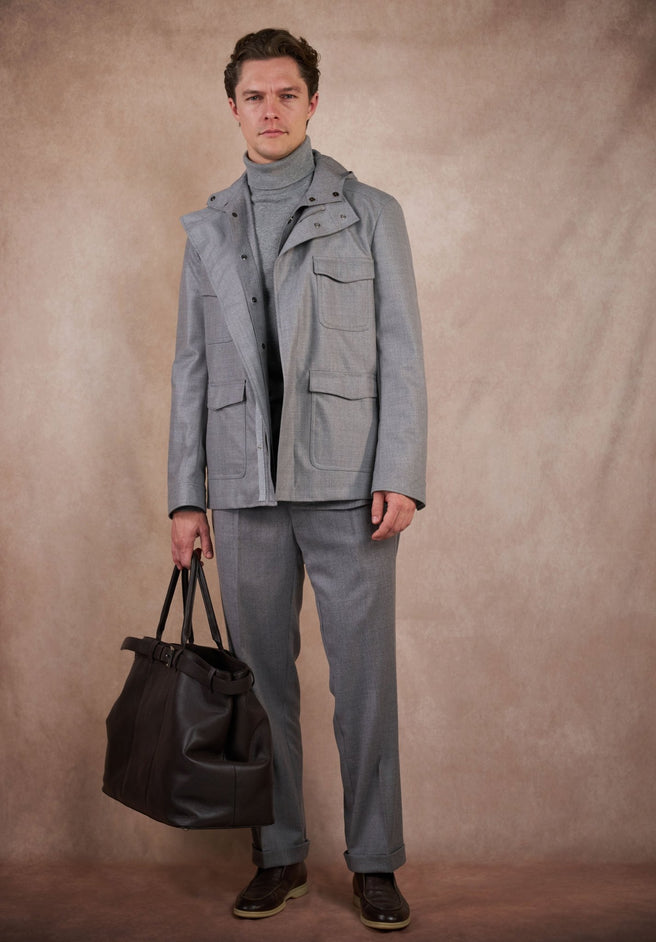 Field Jacket Gris - H&F - CHAMARRA - Field Jacket Gris - HFJKAW2566446 - 46 -