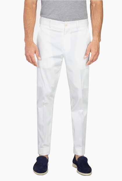 PANTALÓN CARGO BLANCO - H&F - PANTALON - PANTALÓN CARGO BLANCO - HFPTSS230438 - 38 -