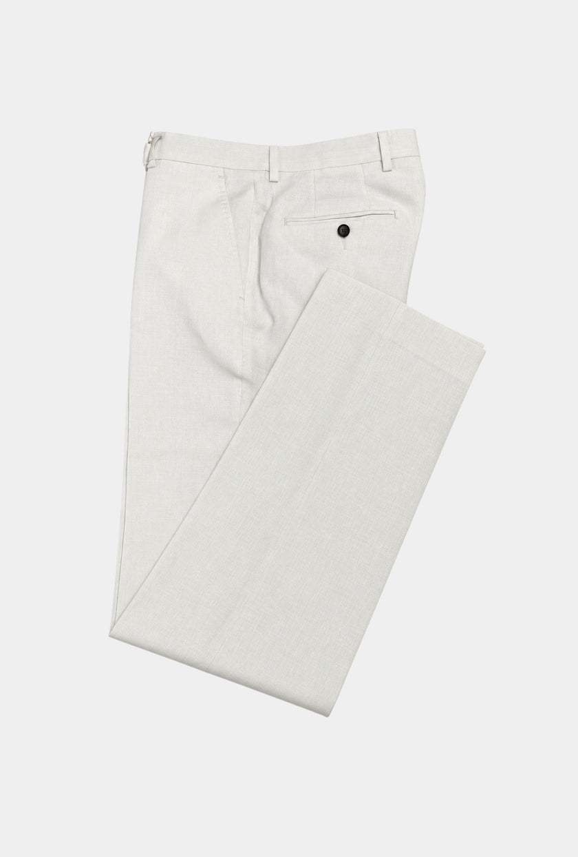 Pantalón de Lino Light White - H&F - PANTALON - Pantalón de Lino Light White - HFPT011540 - 40 -