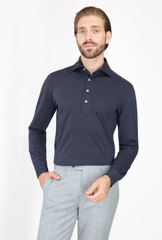 PLAYERA POLO AZUL MANGA LARGA - H&F - PLAYERA POLO - PLAYERA POLO AZUL MANGA LARGA - HFPOLO2204XCH - XCH -