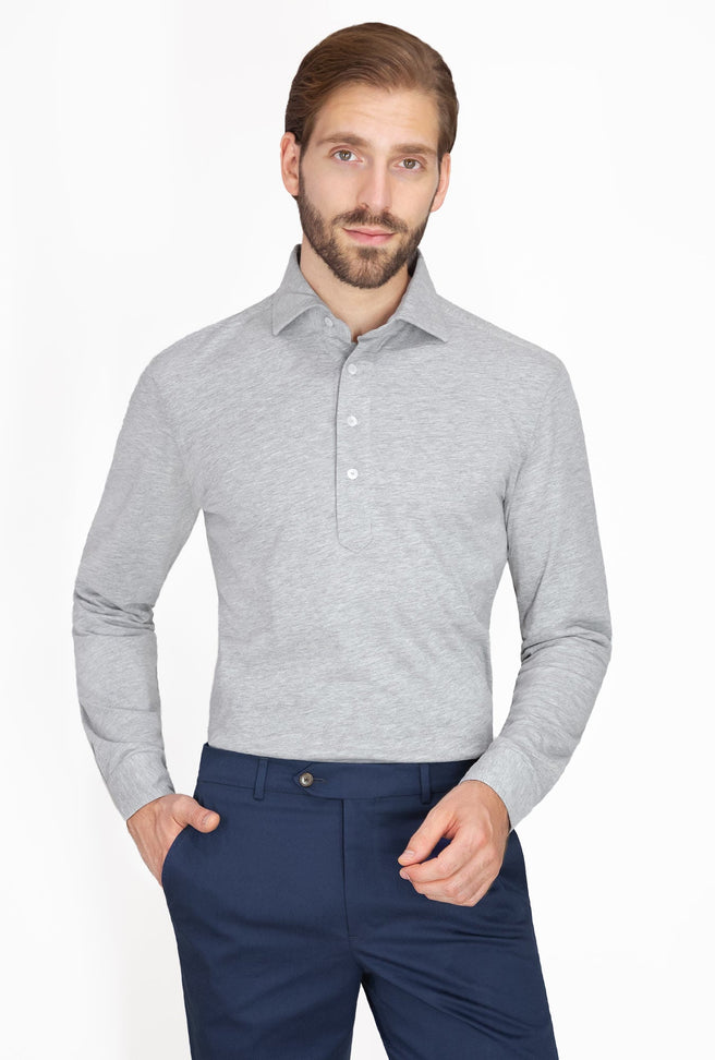 PLAYERA POLO GRIS MANGA LARGA - H&F - PLAYERA POLO - PLAYERA POLO GRIS MANGA LARGA - HFPOLO2208XCH - XCH -
