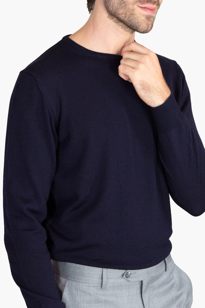 PULLOVER AZUL MARINO - H&F - SUETER - PULLOVER AZUL MARINO - HFSWSS2401CH - CH -