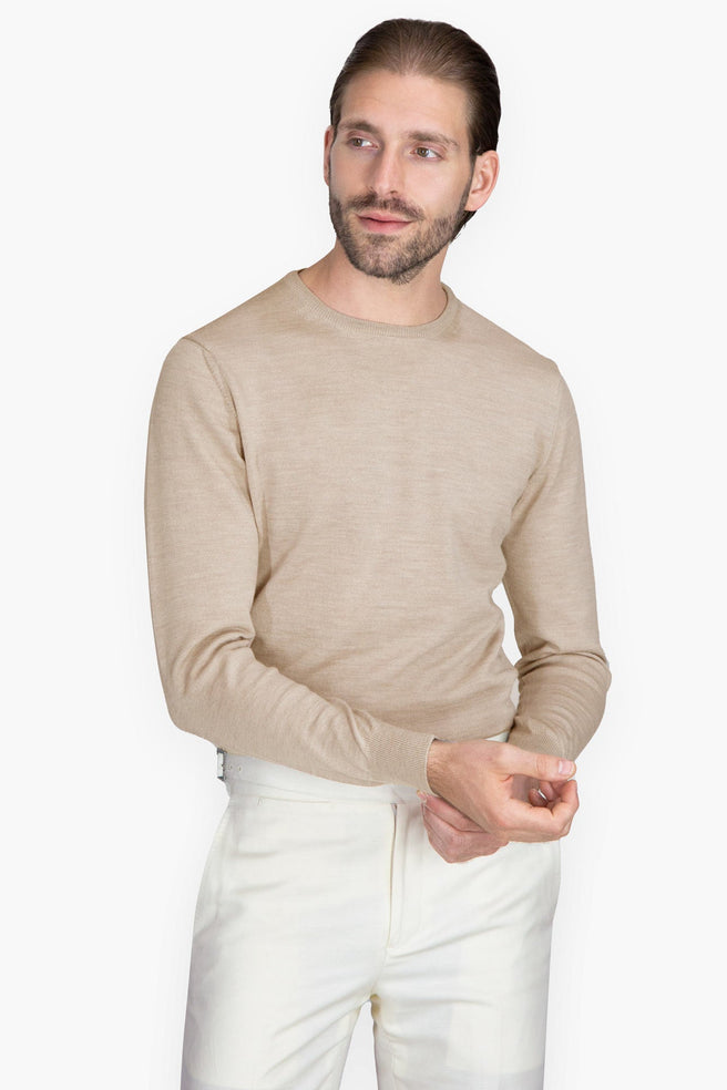 PULLOVER BEIGE - H&F - SUETER - PULLOVER BEIGE - HFSWSS2402CH - CH -