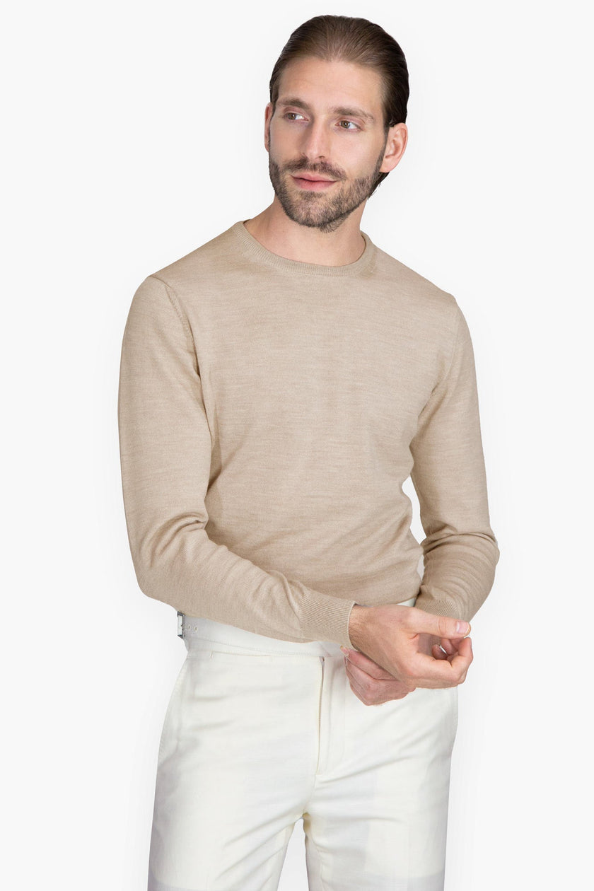 PULLOVER BEIGE - H&F - SUETER - PULLOVER BEIGE - HFSWSS2402CH - CH -
