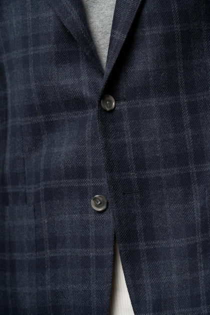Saco Azul Ventana Gris 100% Cashmere - H&F - SACO - Saco Azul Ventana Gris - HFSTAW2444046 - 46 -