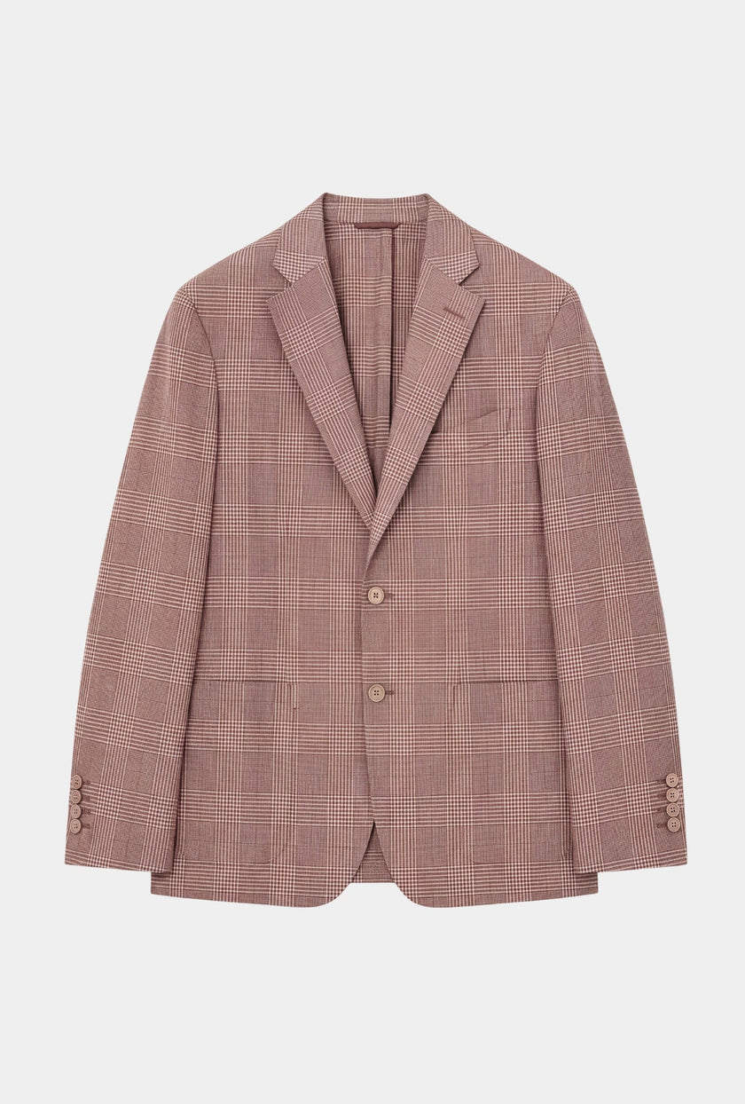 Saco Cuadro Vino Beige - H&F - SACO - Saco Cuadro Vino Beige - HFSTSS2440044 - 44 -