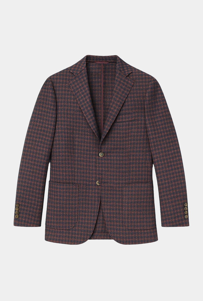 Saco Recto Burgundy - Cuadros - H&F - SACO - Saco Recto Burgundy - Cuadros - HFSTAW2563946 - 46 -