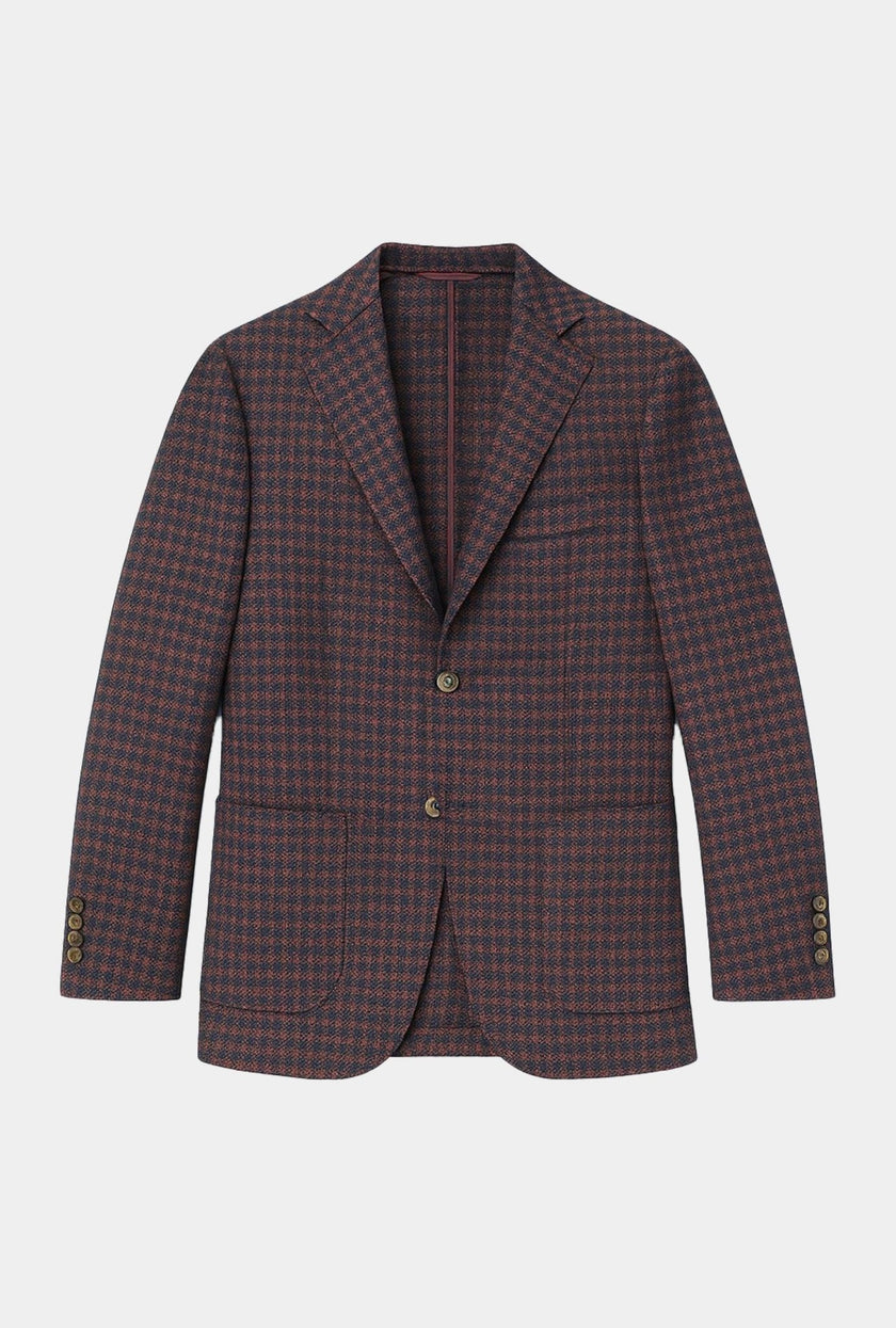 Saco Recto Burgundy - Cuadros - H&F - SACO - Saco Recto Burgundy - Cuadros - HFSTAW2563946 - 46 -