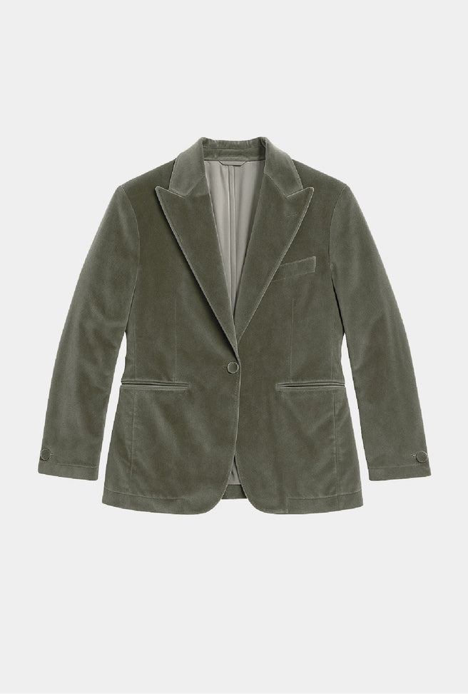 SACO VELVET VERDE SECO - H&F - SACO - SACO VELVET VERDE SECO - HFSTAW230946 - 46 -