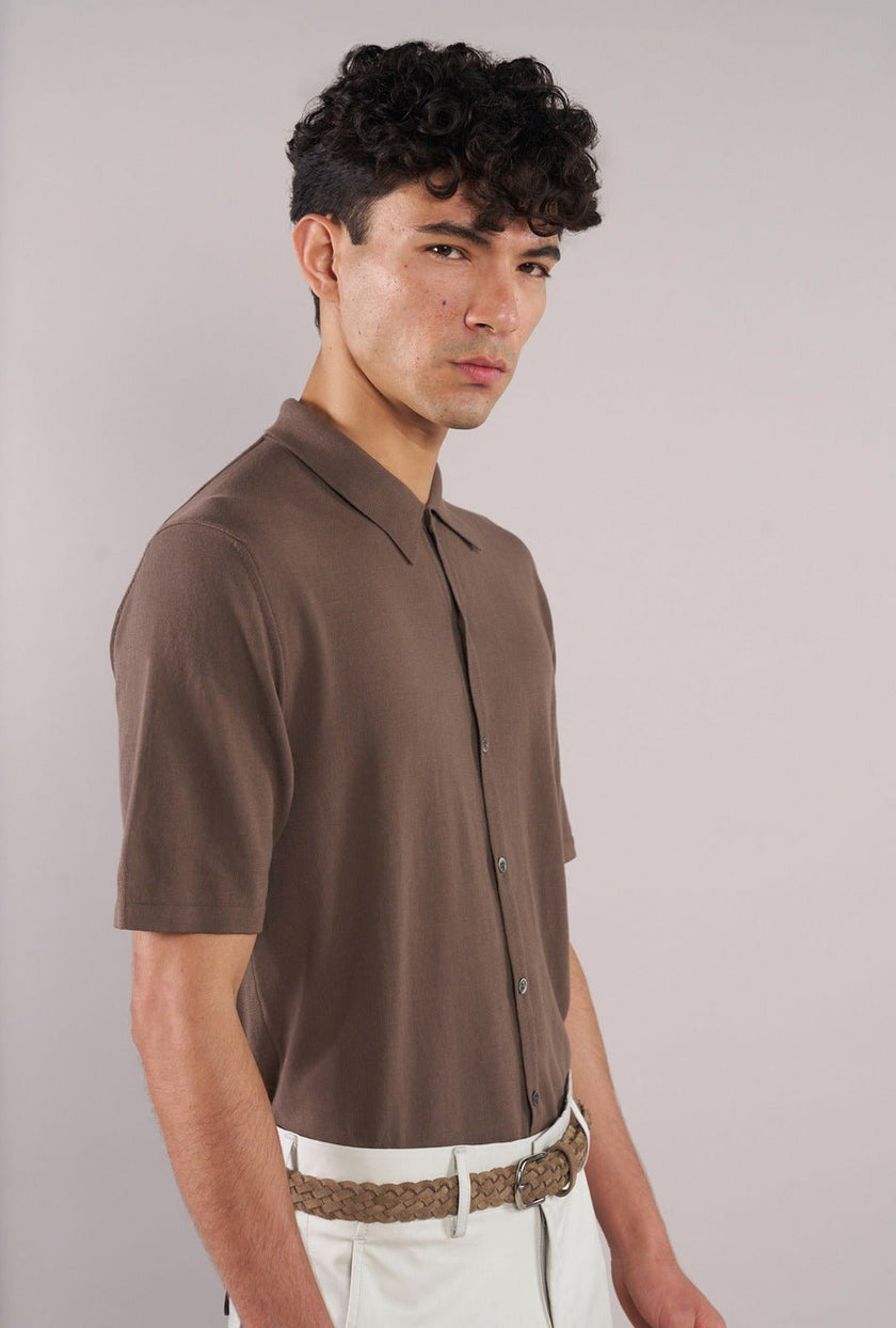 Shirt Short Sleeve Café - H&F - Shirt short - Shirt Short Sleeve Café - HFCTSS2603CH - CH/48 -