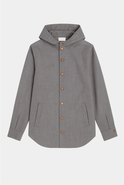 Sobrecamisa con Gorro Gris - H&F - OVER SHIRT - Sobrecamisa con Gorro Gris - HFOSAW2501CH - CH -