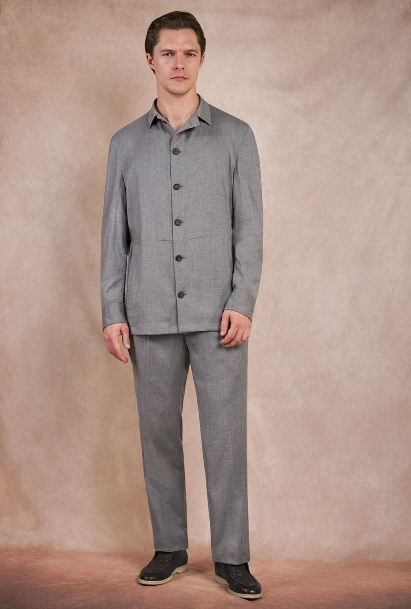 Sobrecamisa Gris Acero - H&F - OVER SHIRT - Sobrecamisa Gris Acero - HFOSAW25658CH - CH -