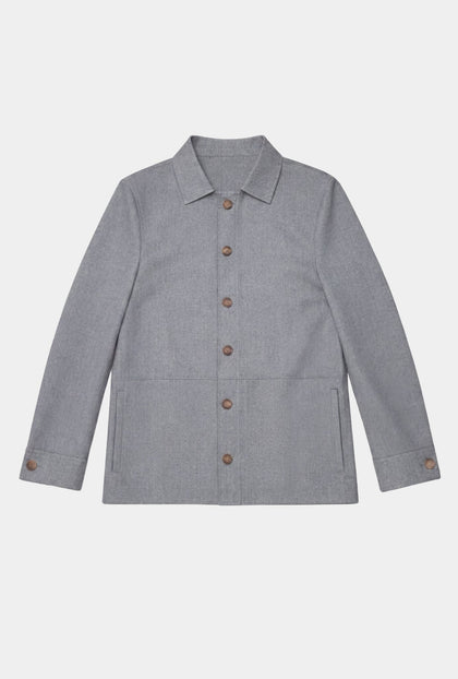 Sobrecamisa Gris Marengo Lana Cashmere - H&F - OVER SHIRT - Sobrecamisa Gris Marengo Lana Cashmere - HFOSAW25667CH - CH -