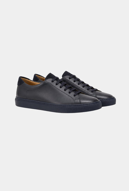 TENNIS DE PIEL AZUL MARINO - H&F - ZAPATOS - TENNIS DE PIEL AZUL MARINO - HFZPSS2201400 - 40 -