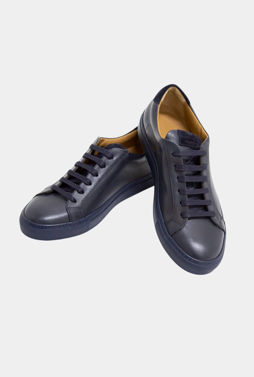 TENNIS DE PIEL AZUL MARINO - H&F - ZAPATOS - TENNIS DE PIEL AZUL MARINO - HFZPSS2201400 - 40 -