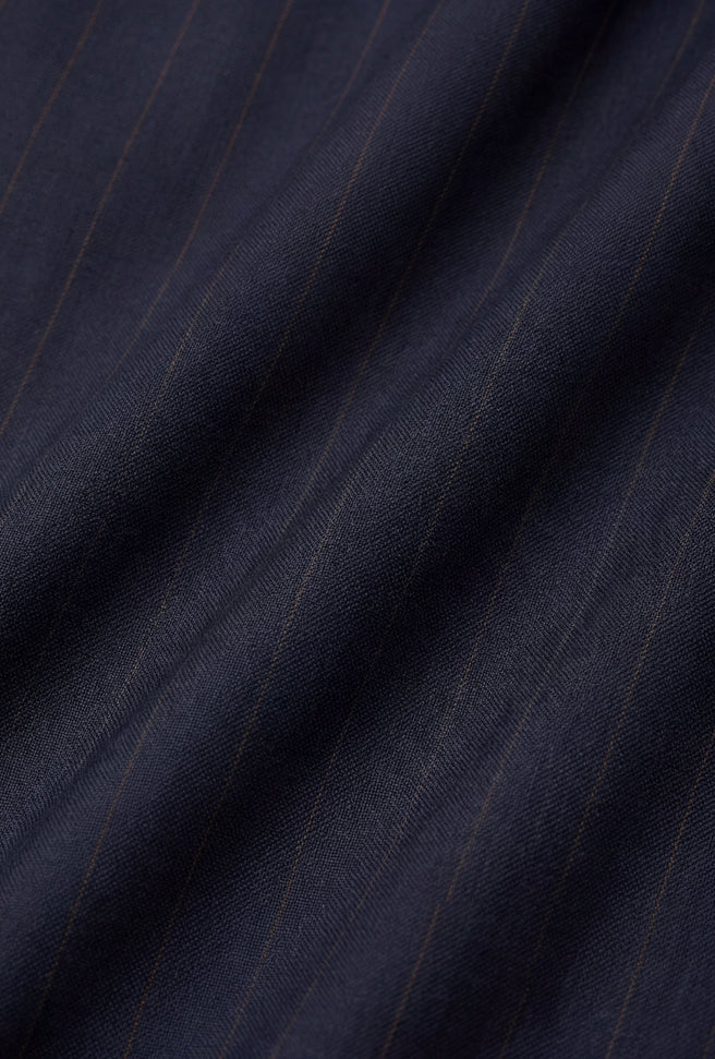 Traje Azul Marino Líneas Marrón - H&F - TRAJE - Traje Azul Marino Líneas Marrón - HFTTSS2669446 - 46 -