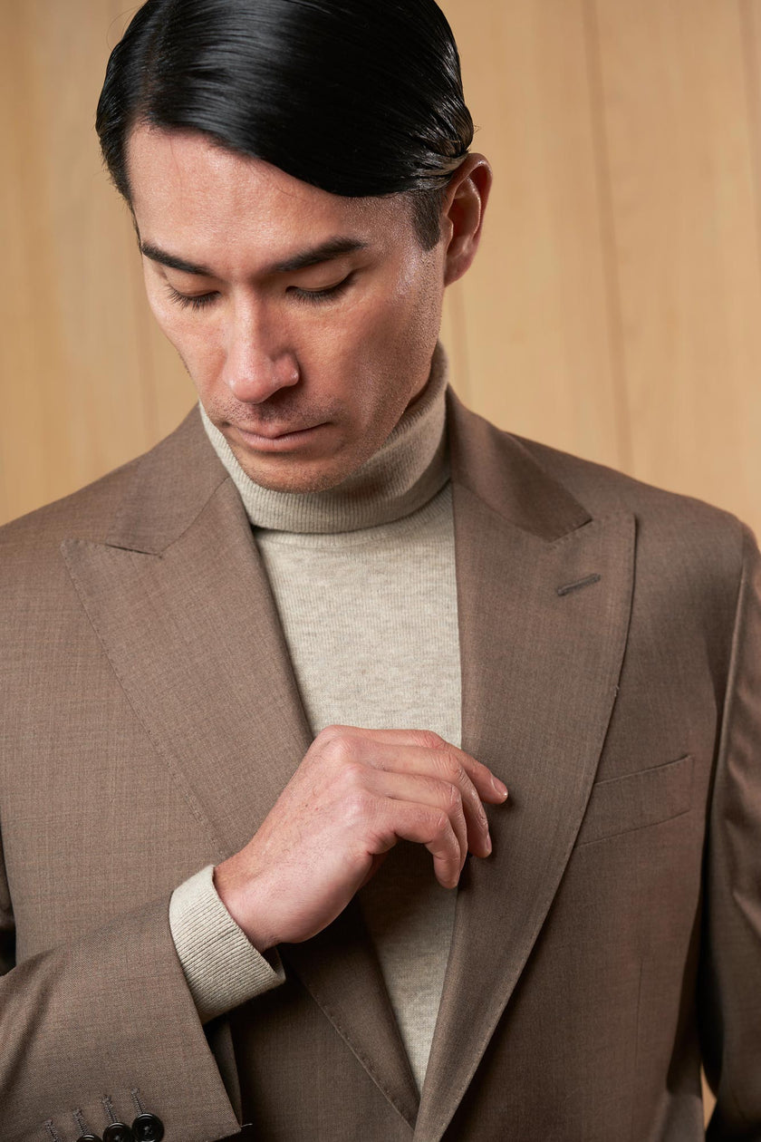 TRAJE CAFÉ FILL A FILL - H&F - TRAJE - TRAJE CAFÉ FILL A FILL - HFTTAW2449144 - 44 -