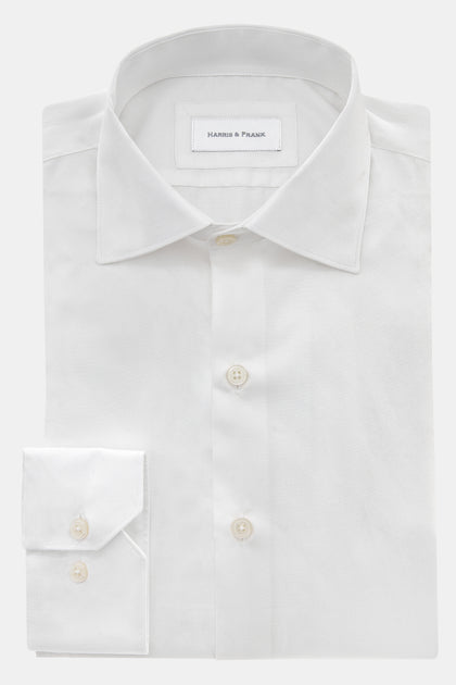 CAMISA LISA BLANCA CUELLO SEMIABIERTO