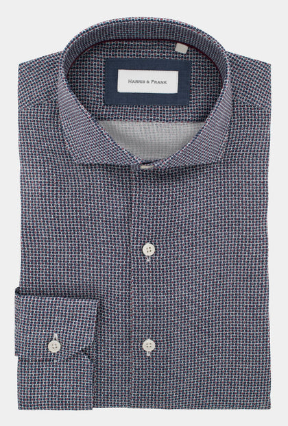 CAMISA AZUL ESTAMPADA - H&F - COLECCION - CAMISA AZUL ESTAMPADA - HFCTAW2007145 - 14.5 -