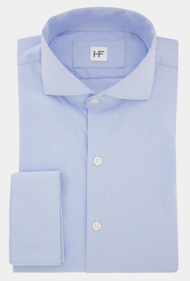 CAMISA AZUL LISA MANCUERNILLA - H&F - COLECCION - CAMISA AZUL LISA MANCUERNILLA - HFCTSS2203145 - 14.5 -