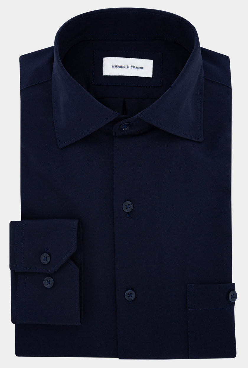 CAMISA AZUL MARINO CON BOLSA EN EL PECHO - H&F - COLECCION SS/23